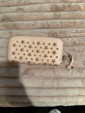 Stylish Star-Studded Zip Wallet - Pink